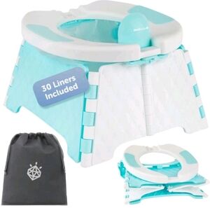 Jool Baby Portable Potty Training Chair Travel Bag & 30 Liners, Foldable NWOT